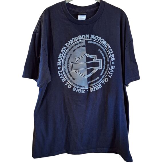 HarleyDavidson Ride to live Big graphic front & back print tee XL y2k motorcycle - Picture 7 of 7